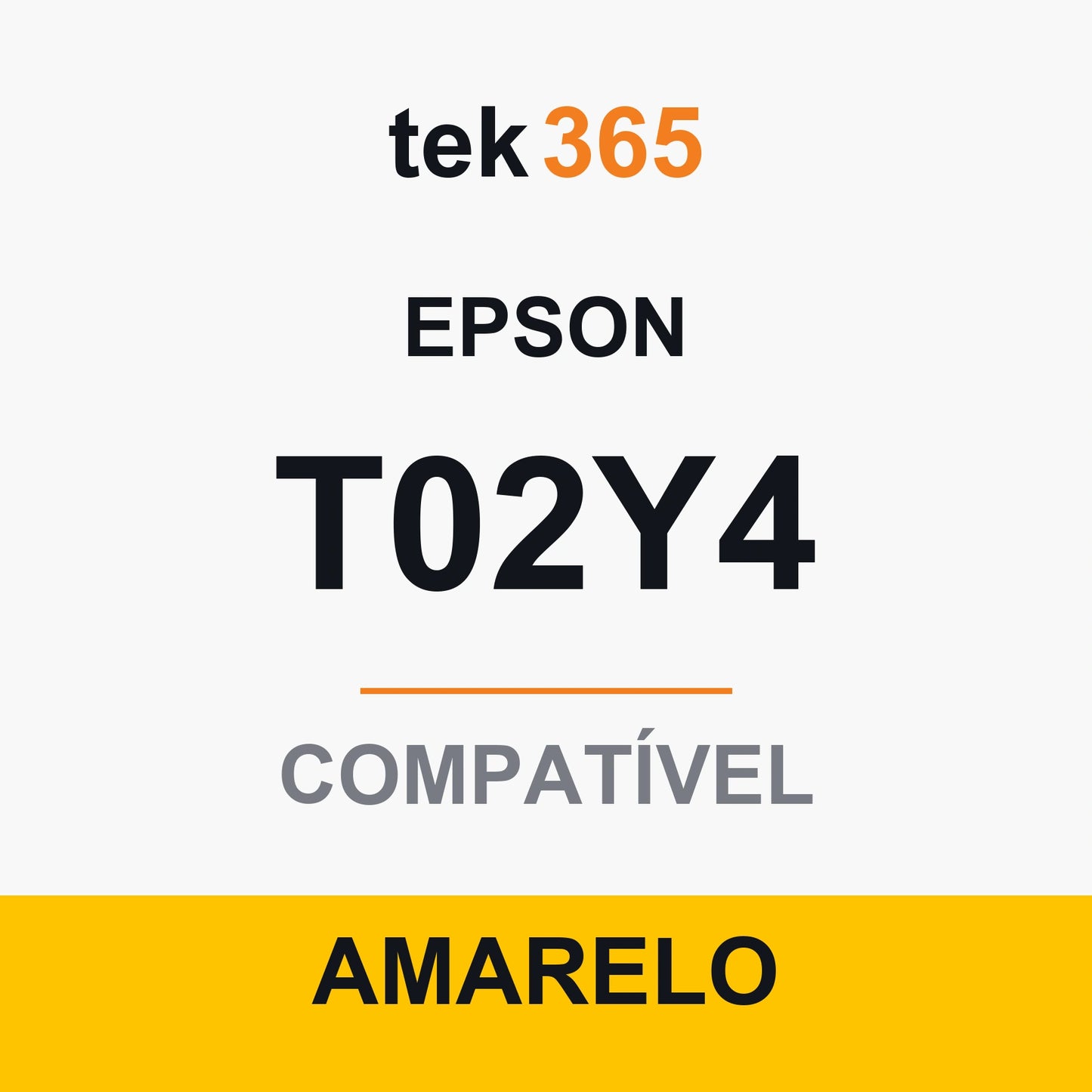 Cartucho de Tinta Compativel Epson T02Y4-YELLOW Amarelo