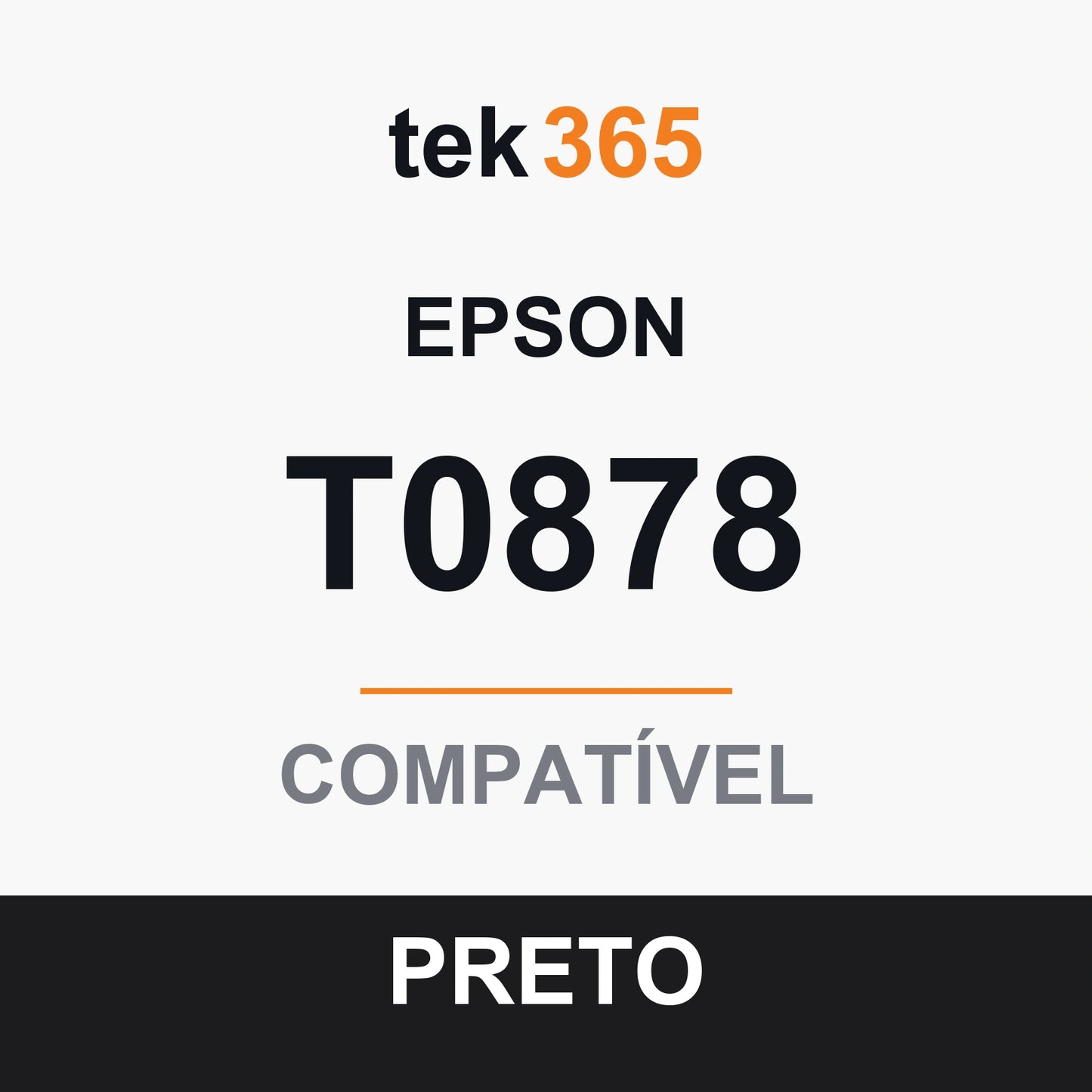 Cartucho de Tinta Compativel Epson T0878-BLACK Preto