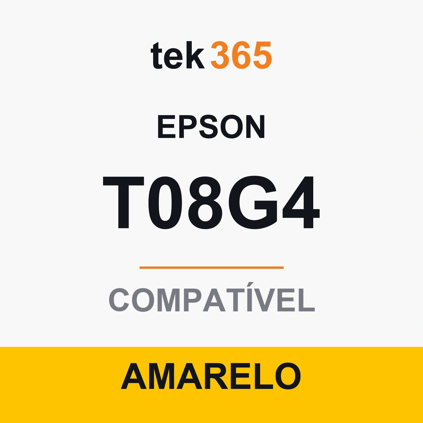 Cartucho de Tinta Compativel Epson T08G4-YELLOW Amarelo