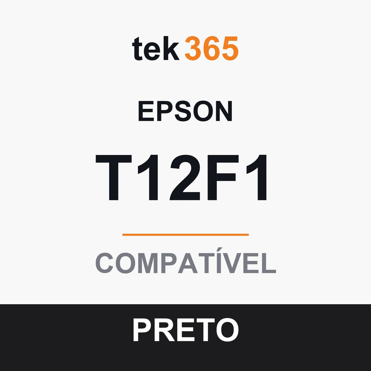 Cartucho de Tinta Compativel Epson T12F1-BLACK Preto
