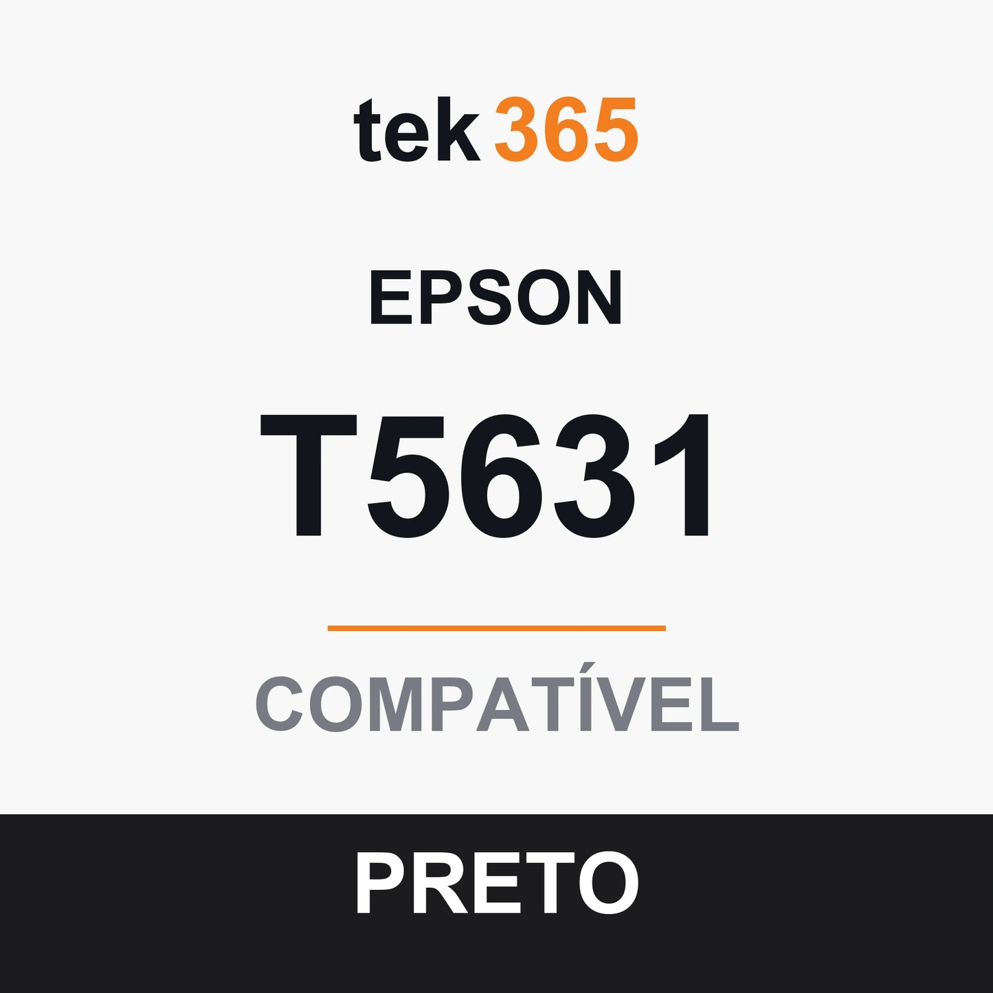 Cartucho de Tinta Compativel Epson T5631-BLACK Preto