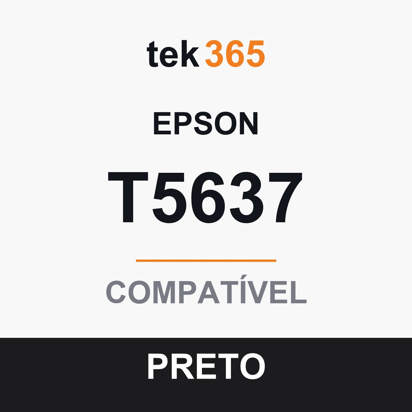 Cartucho de Tinta Compativel Epson T5637-BLACK Preto