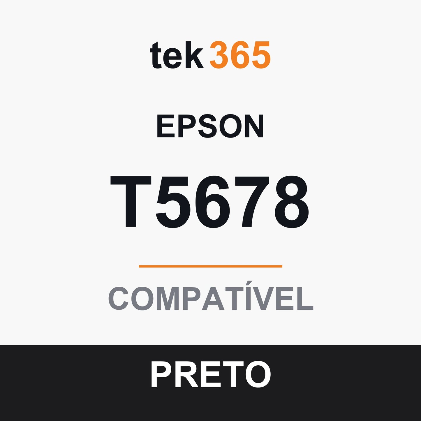 Cartucho de Tinta Compativel Epson T5678-BLACK Preto