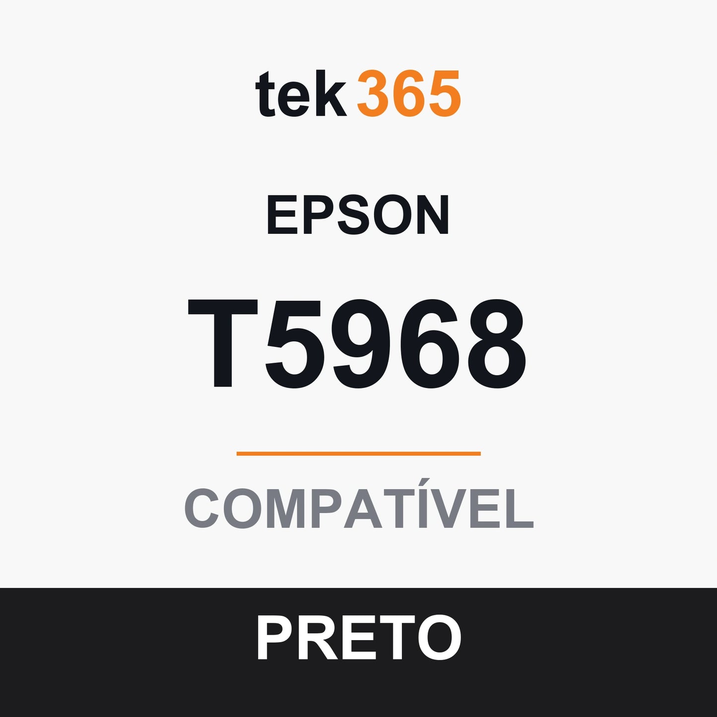 Cartucho de Tinta Compativel Epson T5968-BLACK Preto
