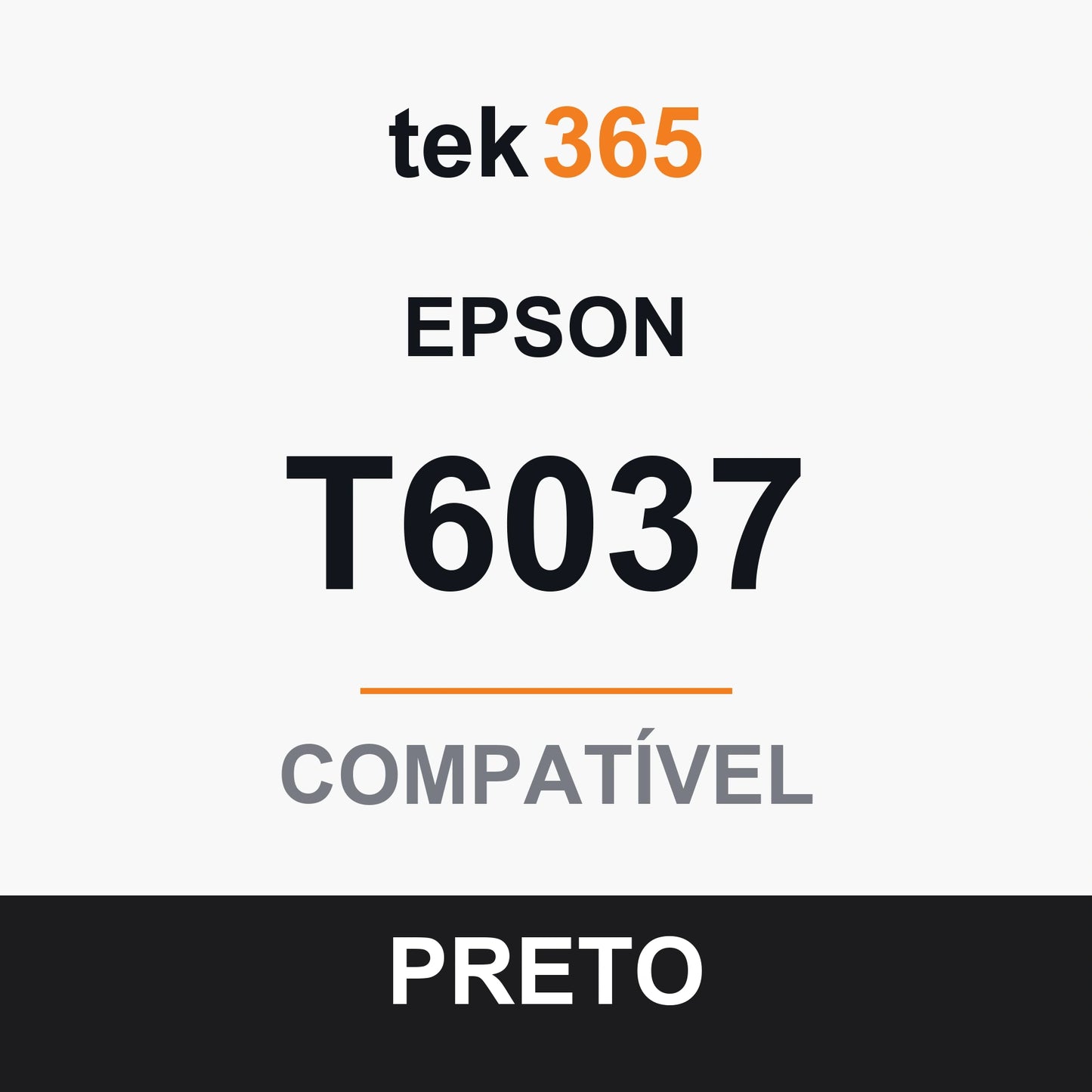 Cartucho de Tinta Compativel Epson T6037-BLACK Preto