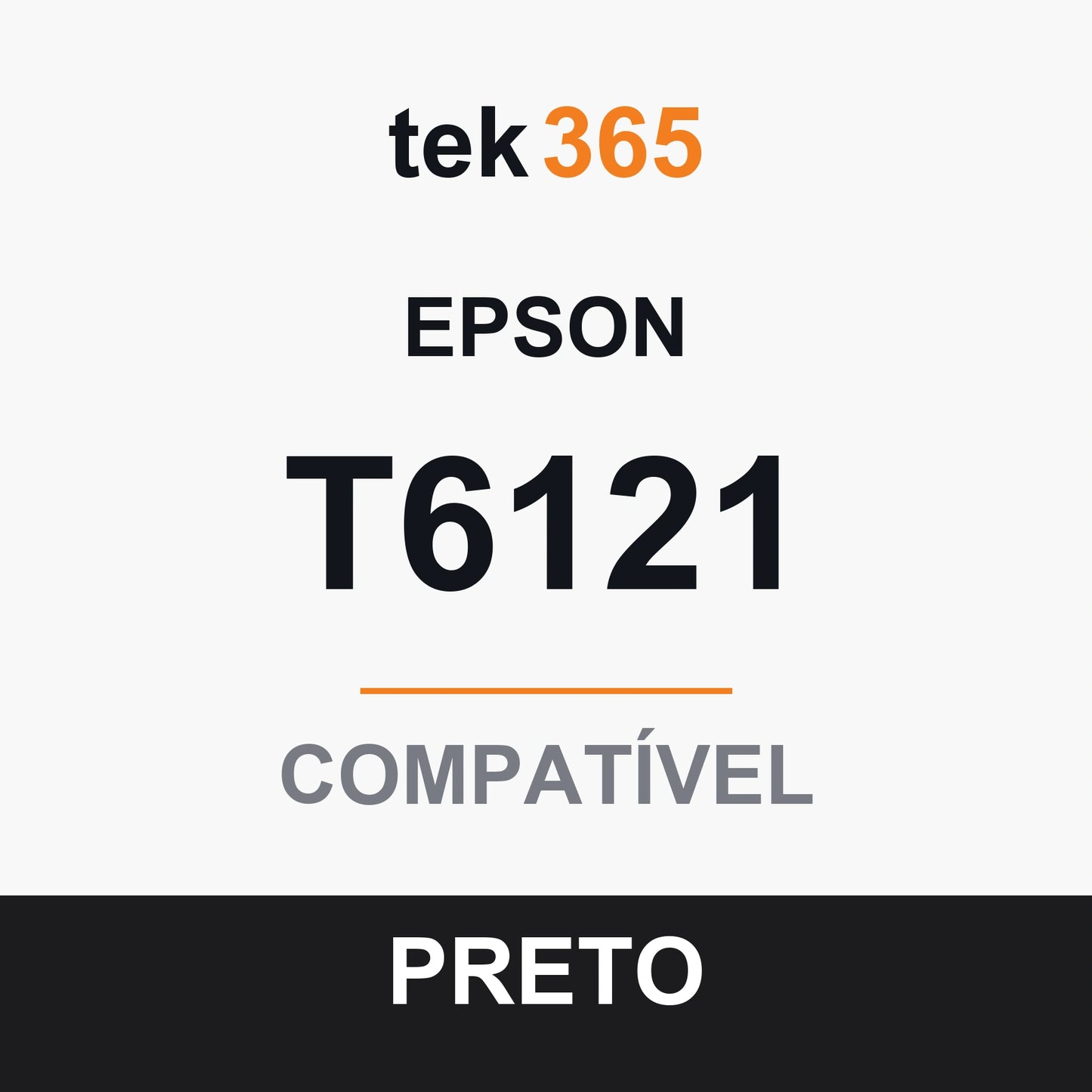 Cartucho de Tinta Compativel Epson T6121-BLACK Preto