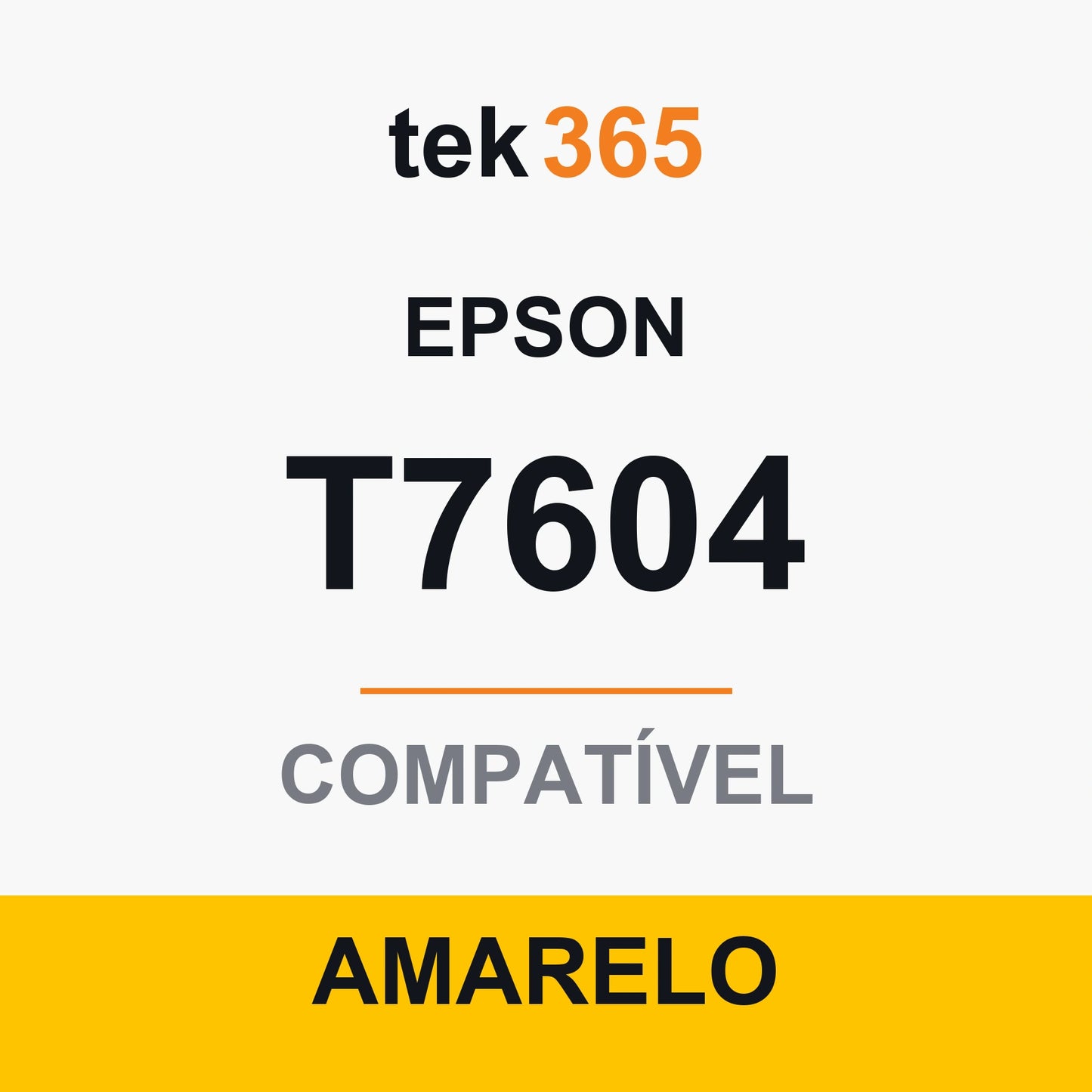 Tinteiro compatível Epson T7604 Amarelo