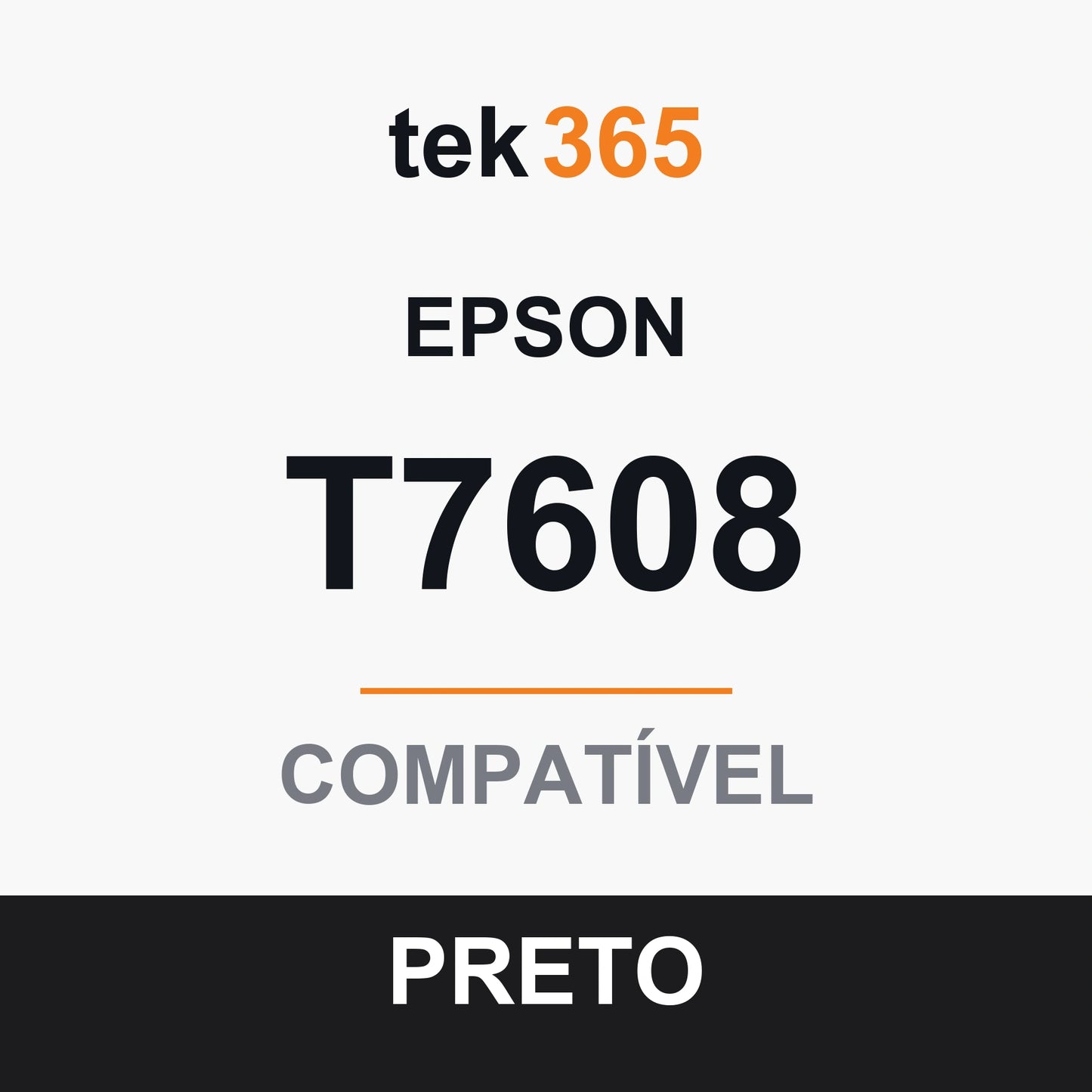Cartucho de Tinta Compativel Epson T7608-BLACK Preto