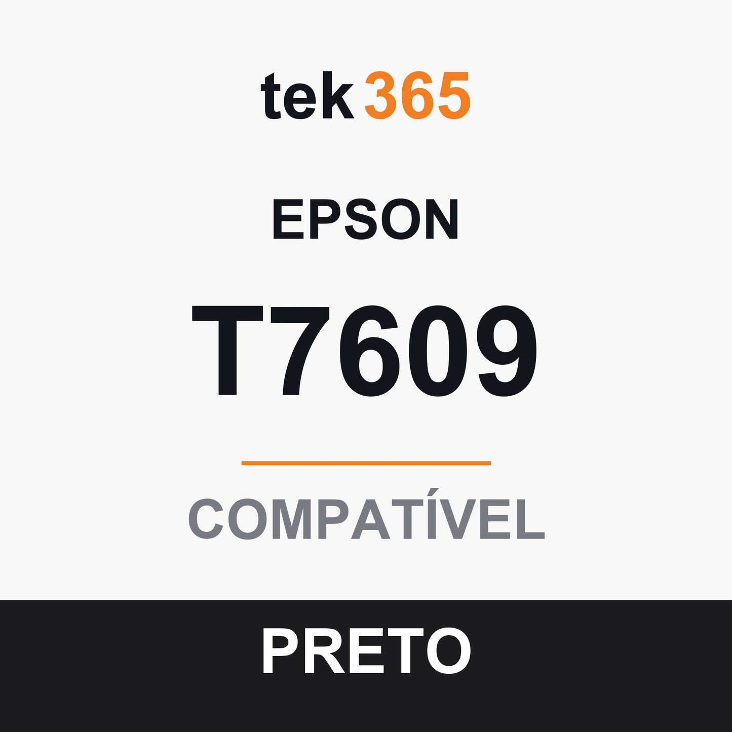 Tinteiro compatível Epson T7609 Preto Light Light