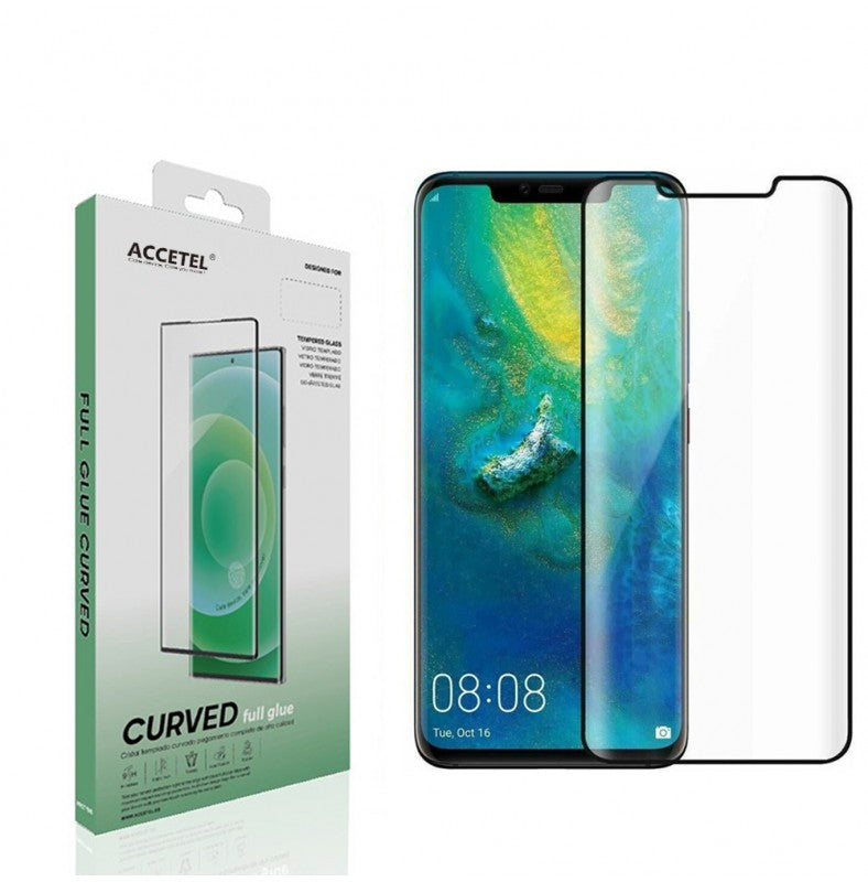 Película de Vidro Curvo Full Glue Huawei Mate 20 Pro Preto