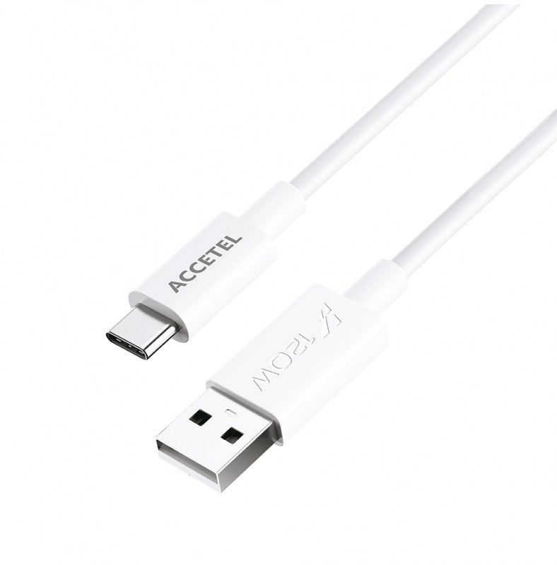 Cabo de Carregamento Rápido para Xiaomi 120W USB-A para USB-C 6A (1M) Branco