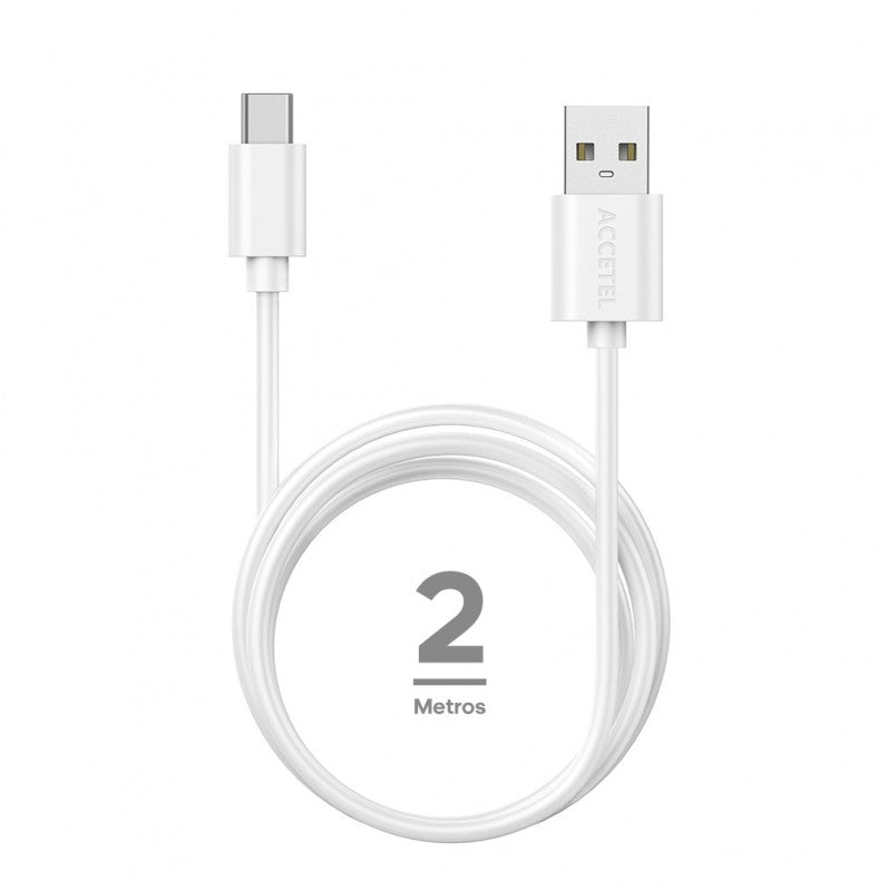 Cabo de Dados 2.4A Tipo-C (2M) Branco