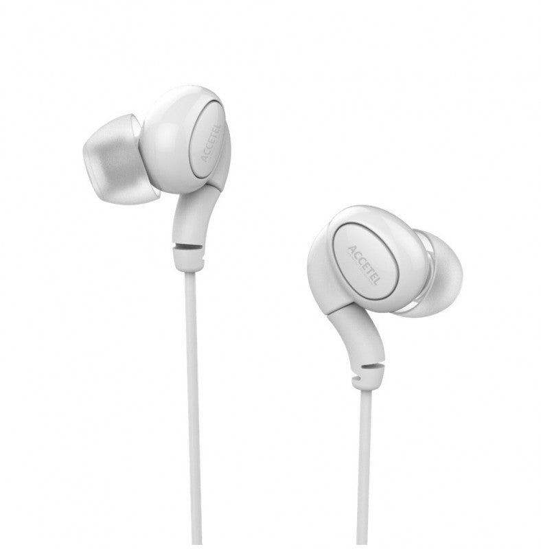 Auscultadores Estéreo Esporte 3.5mm com Microfone Branco