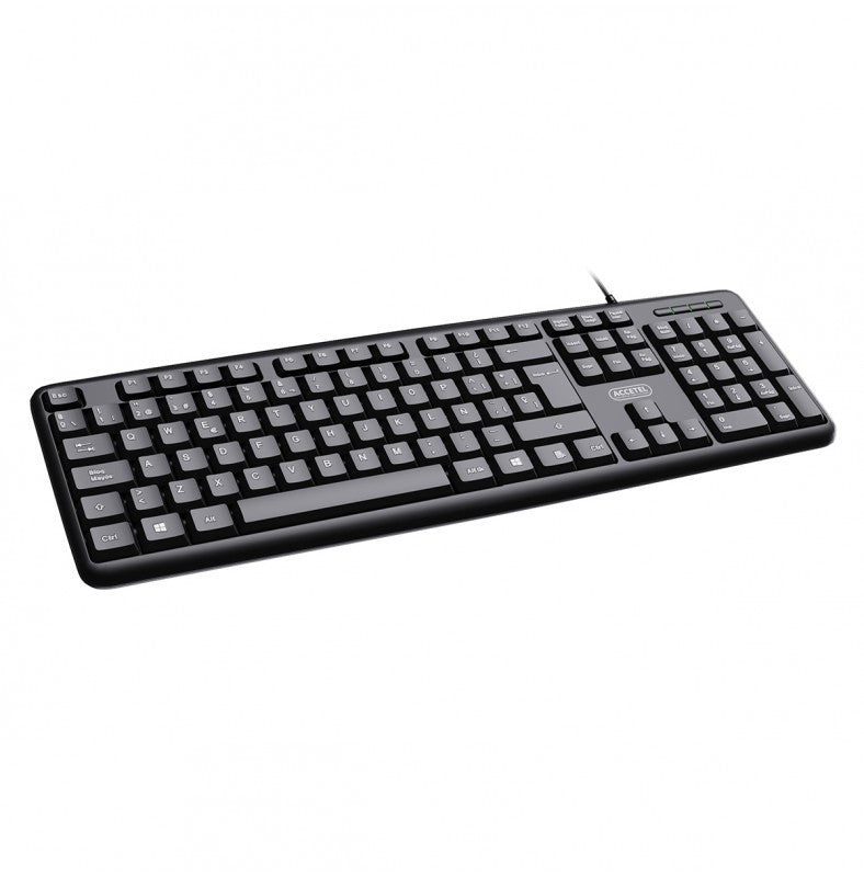Teclado de Escritório Conector USB Preto (Espanhol)