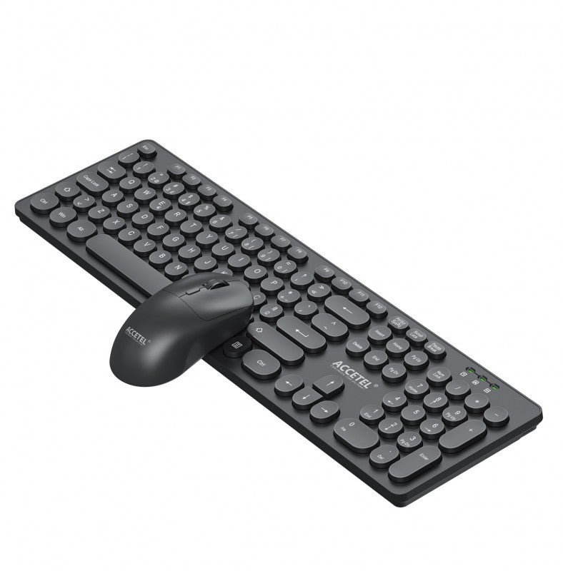 Combo de Teclado e Mouse Sem Fio Preto (Português)