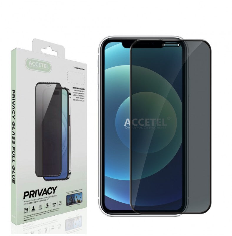 Protetor de Vidro Anti-Espião de Privacidade iPhone 12 Pro Max Preto