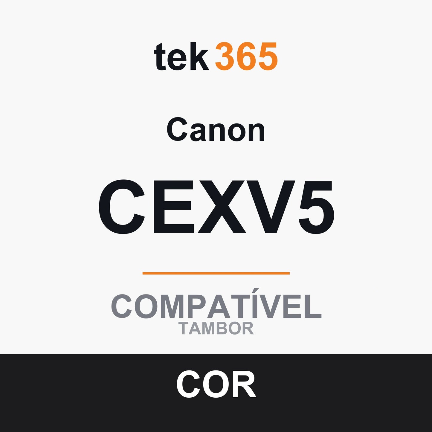 Tambor de imagem compatível Canon CEXV5 Preto