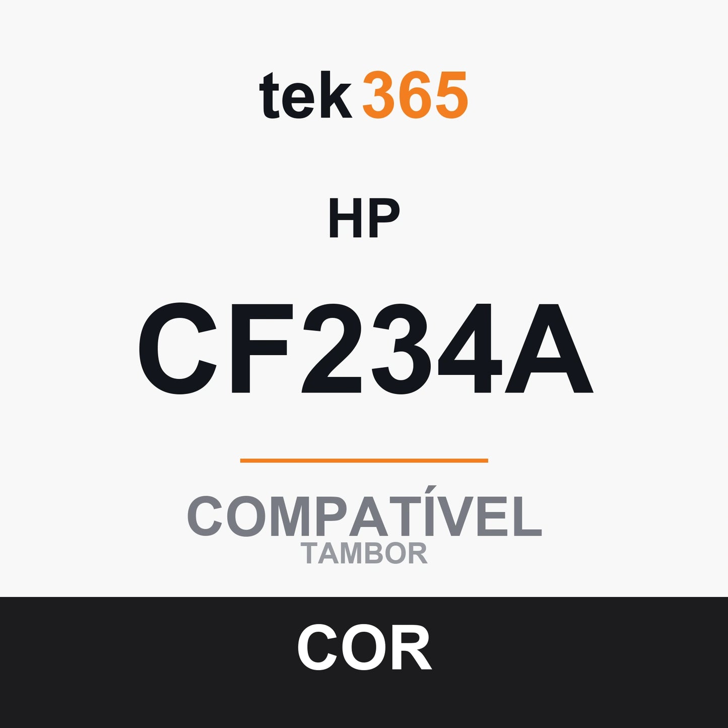Tambor de imagem compatível HP CF234A Preto