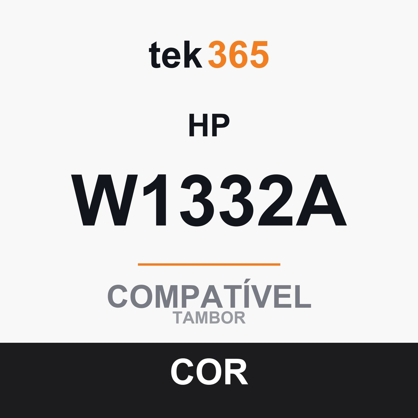 Tambor de imagem compatível HP W1332A Preto