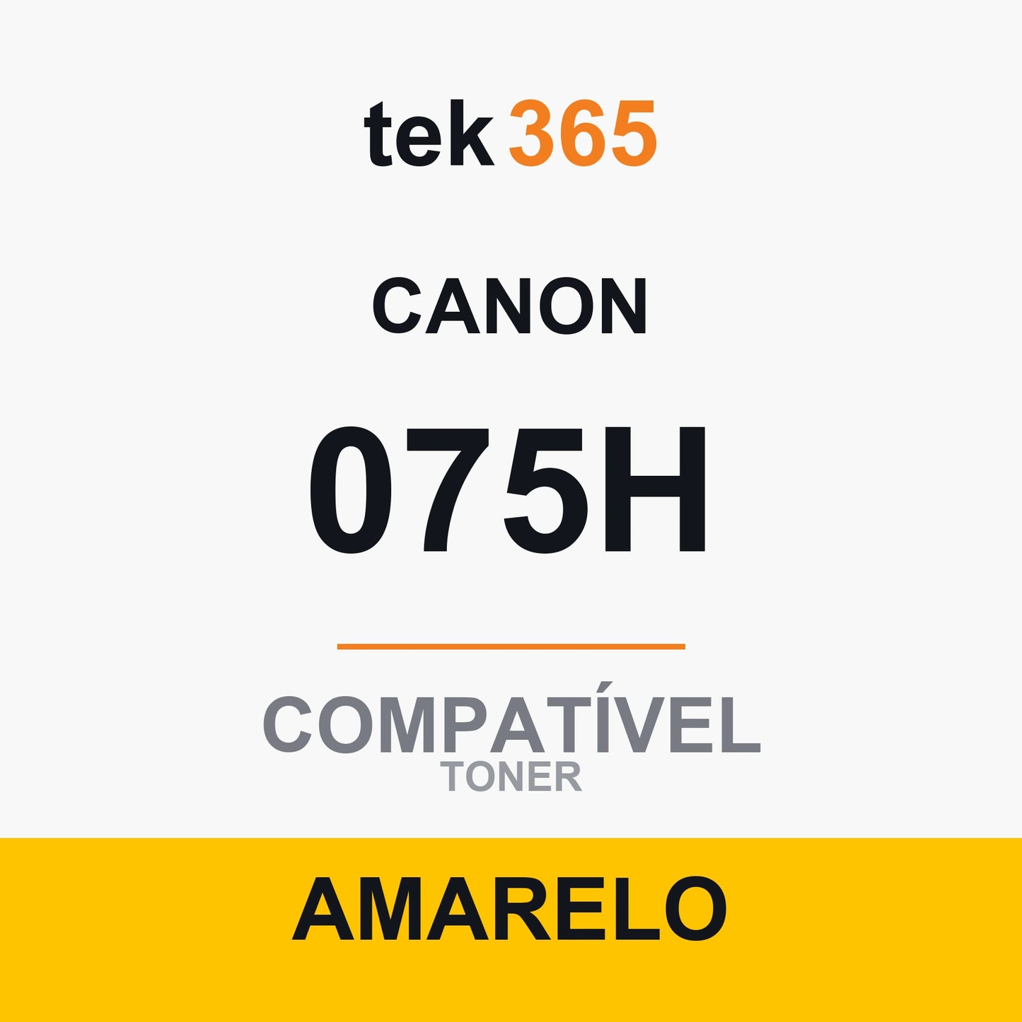 Toner Compativel Canon 075H-AMARELO-YELLOW Amarelo