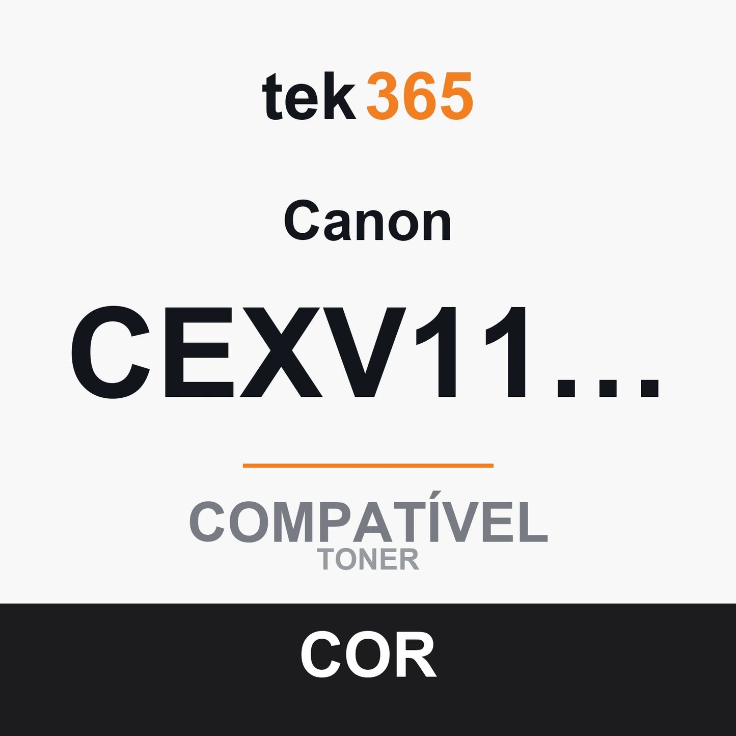 Tambor de imagem compatível Canon CEXV11/CEXV12 Preto