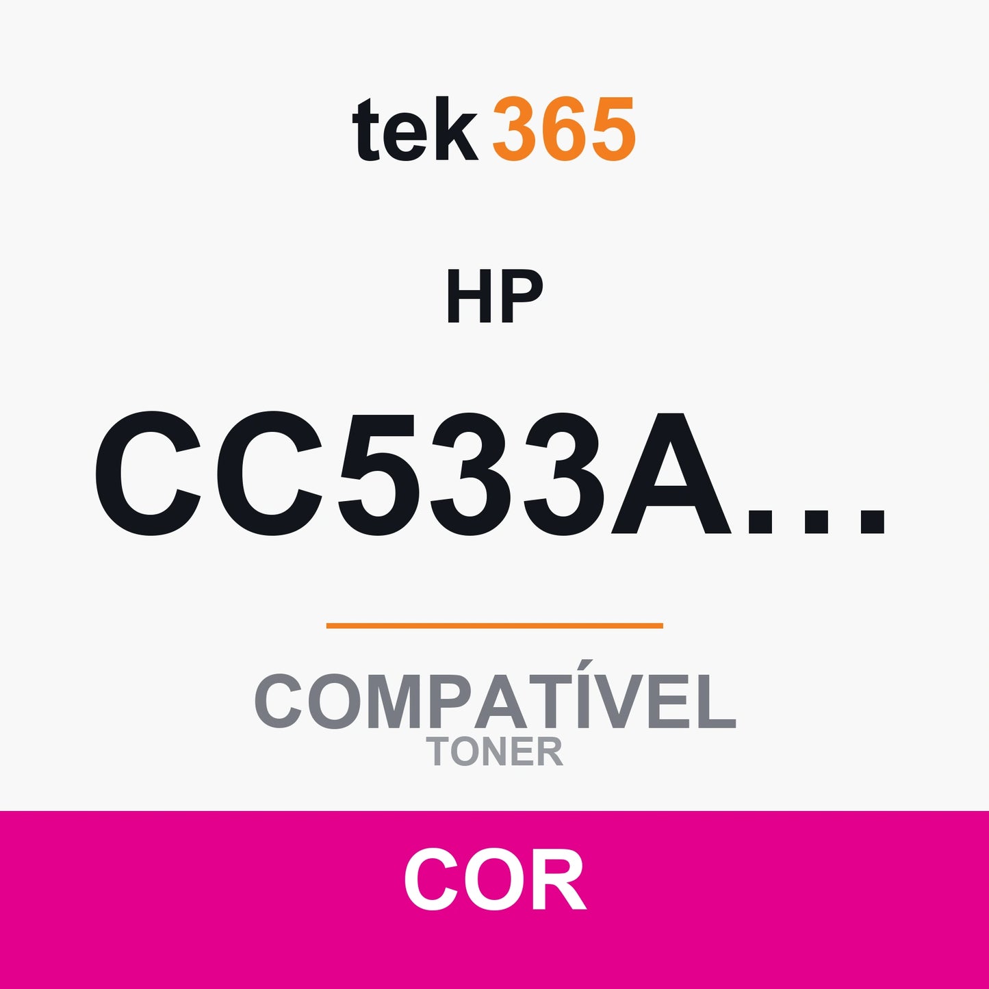 Toner compatível HP CC533A/CE413A/CF383A Magenta