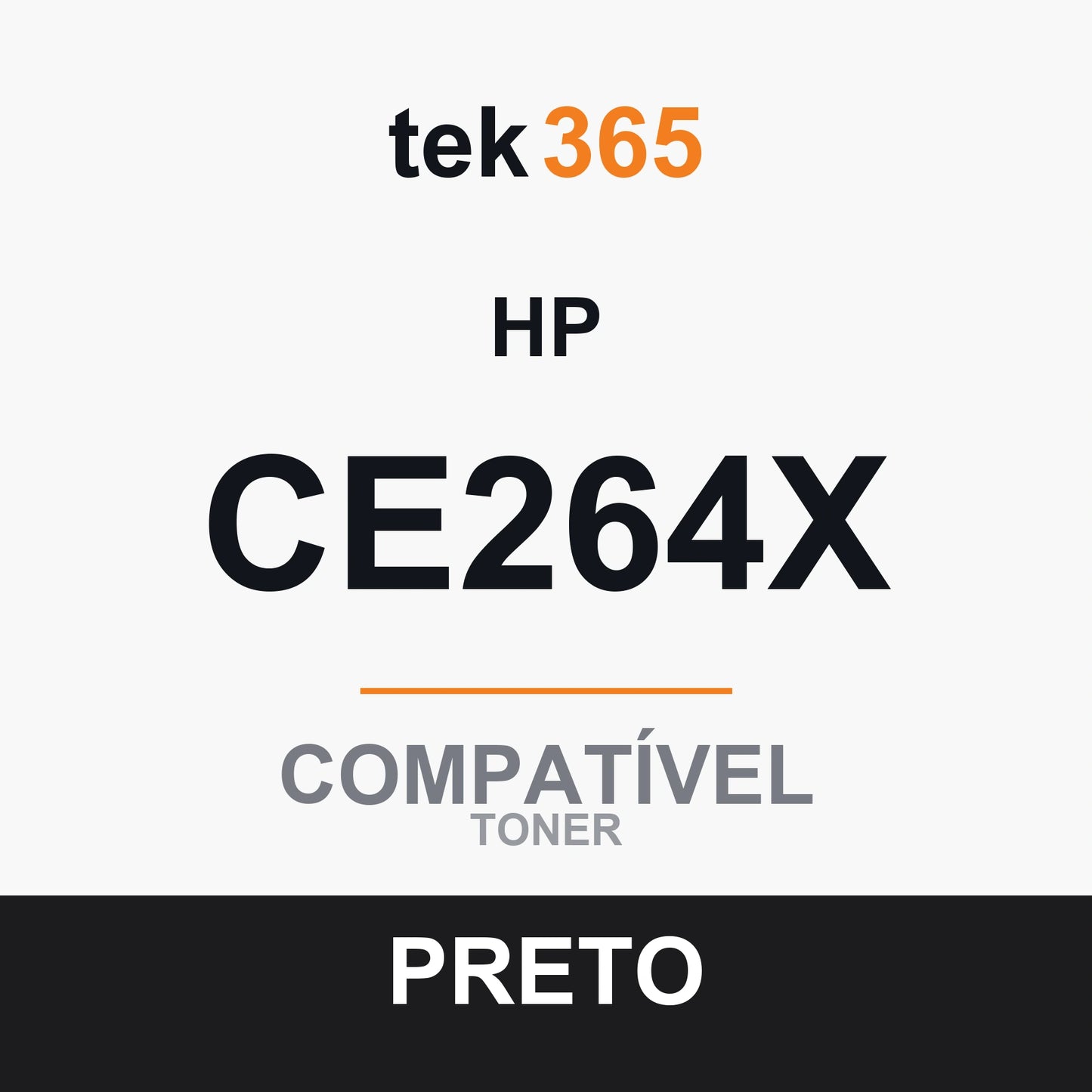 Toner Compativel HP CE264X-PRETO-BLACK Preto