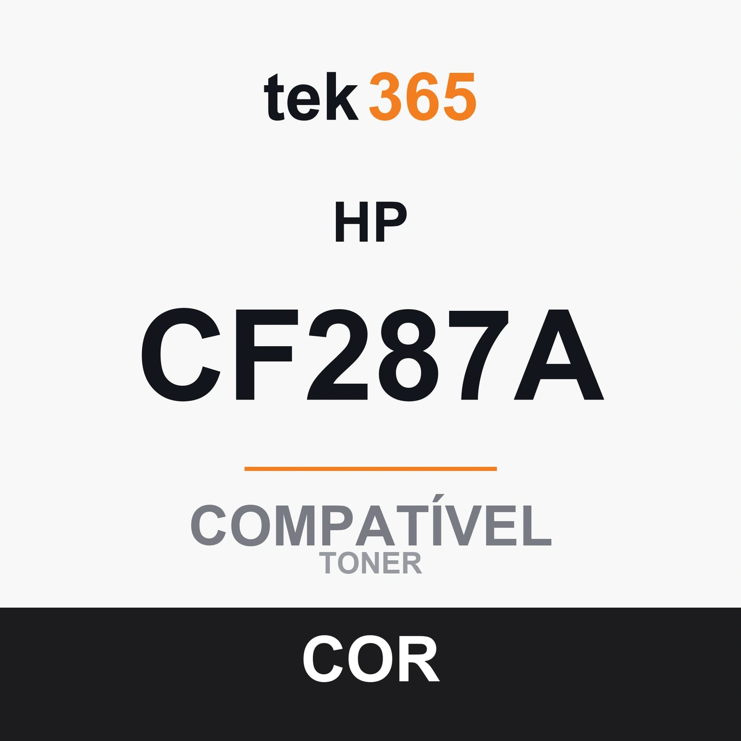Toner compatível HP CF287X Preto