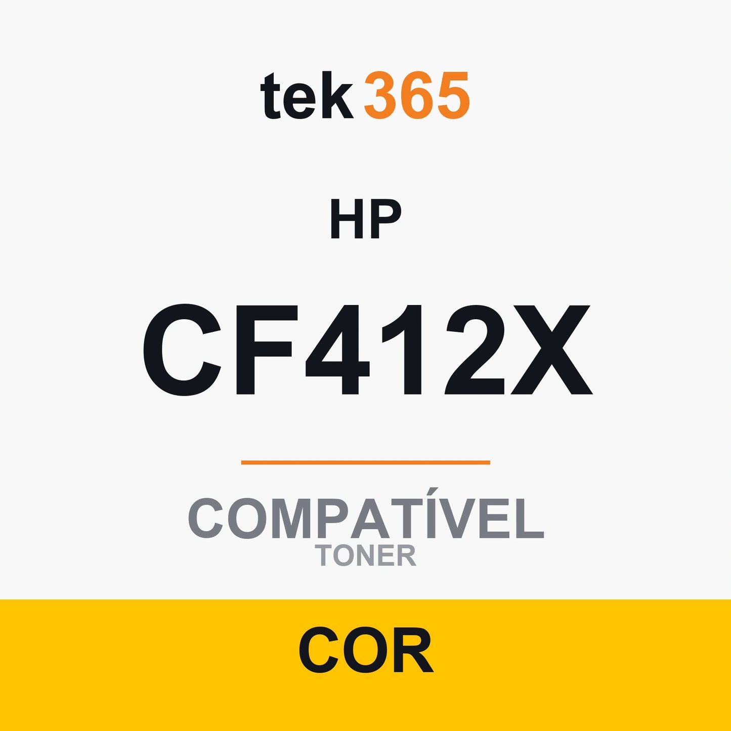 Toner compatível HP CF412X/CF412A Amarelo