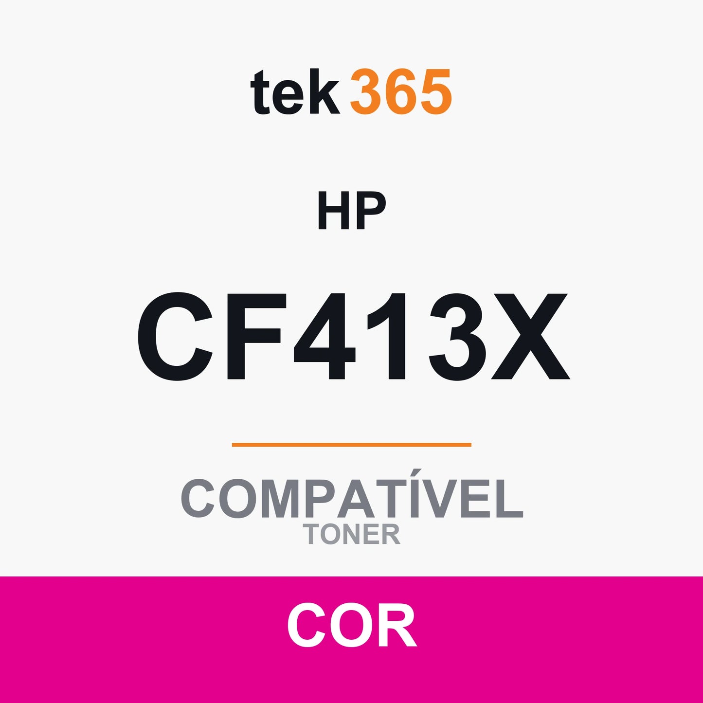 Toner compatível HP CF413X/CF413A Magenta