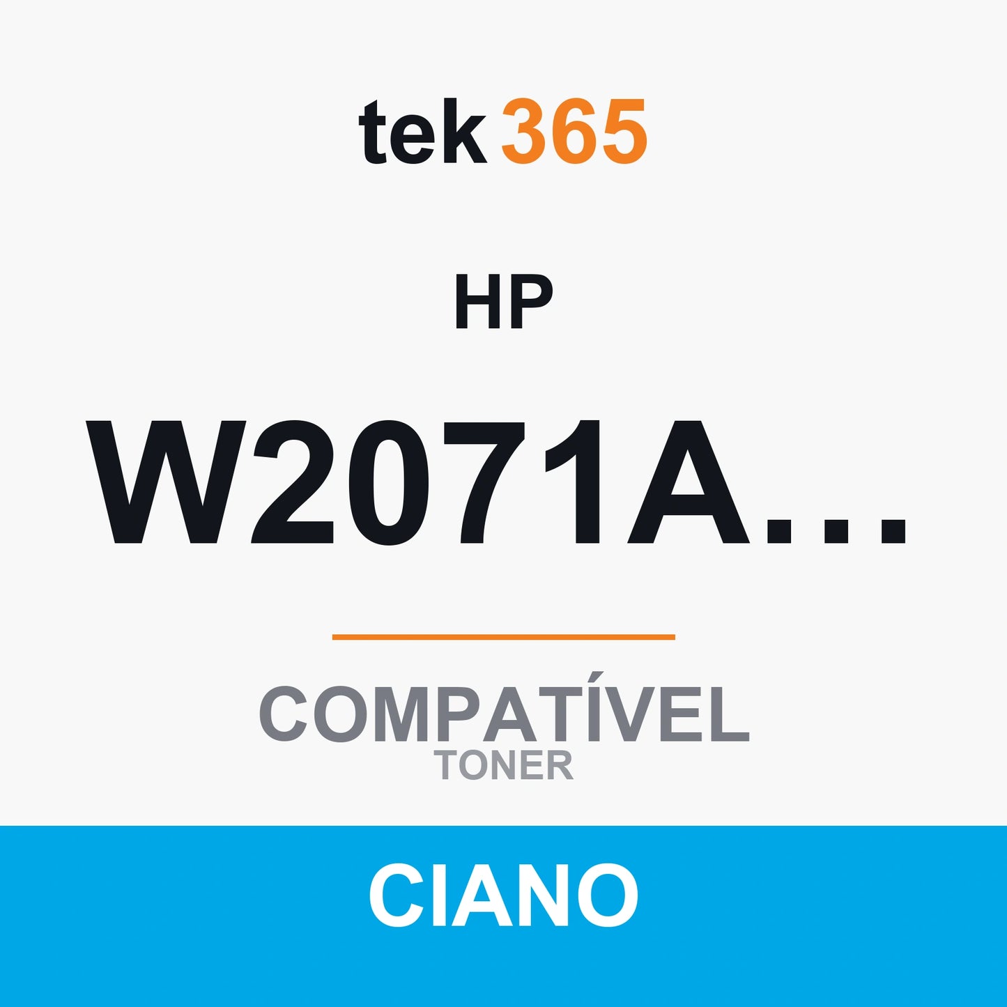 Toner compatível HP W2071A XL Ciano