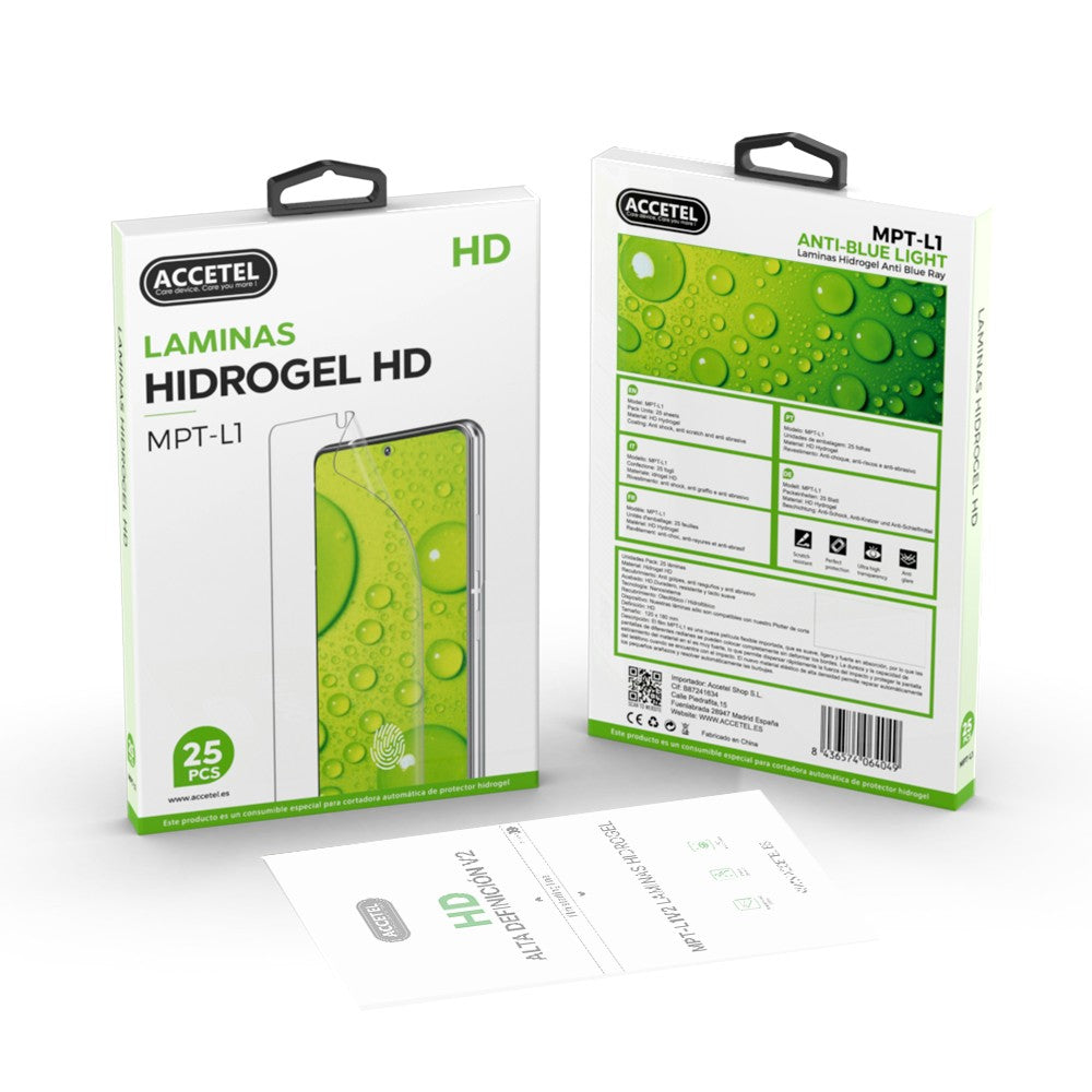 MPT-L1 HD V2 Folhas de Hidrogel (Pacote 25)