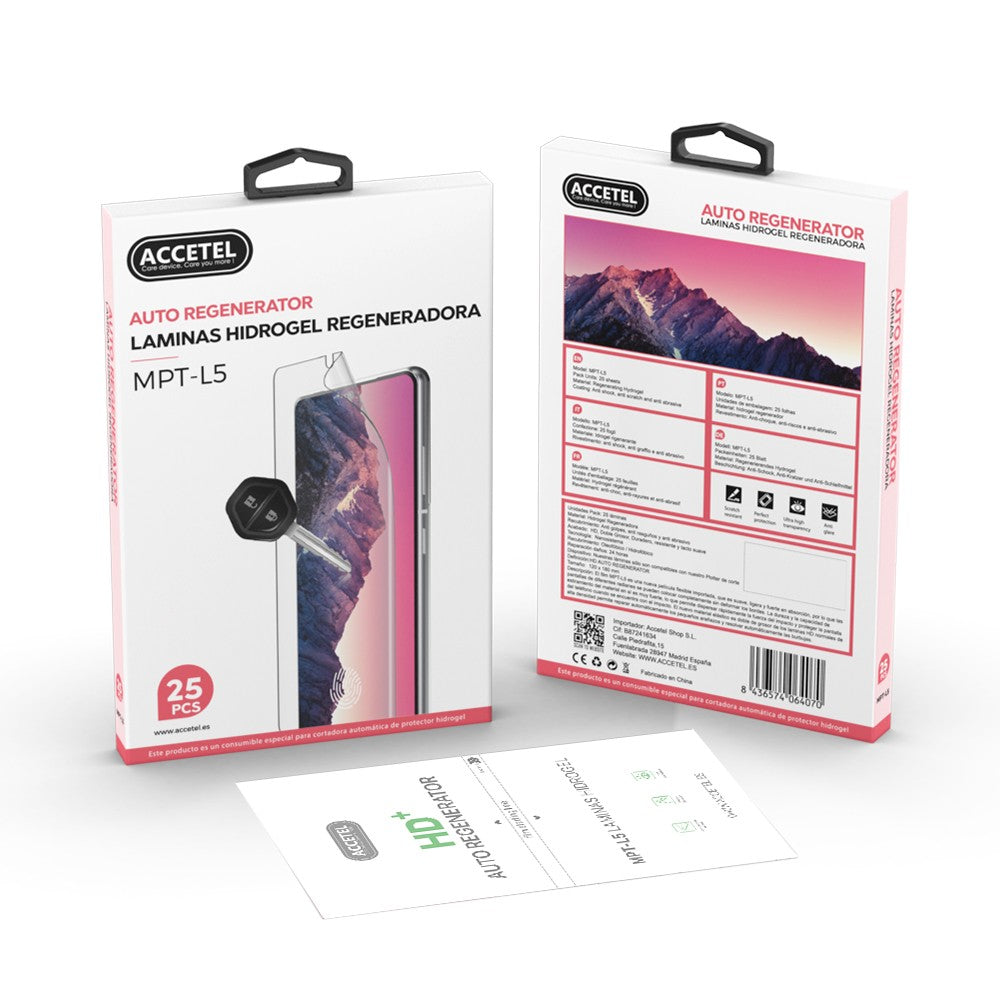 Folhas de Hidrogel Auto-Regenerador (Pacote com 25 unidades)