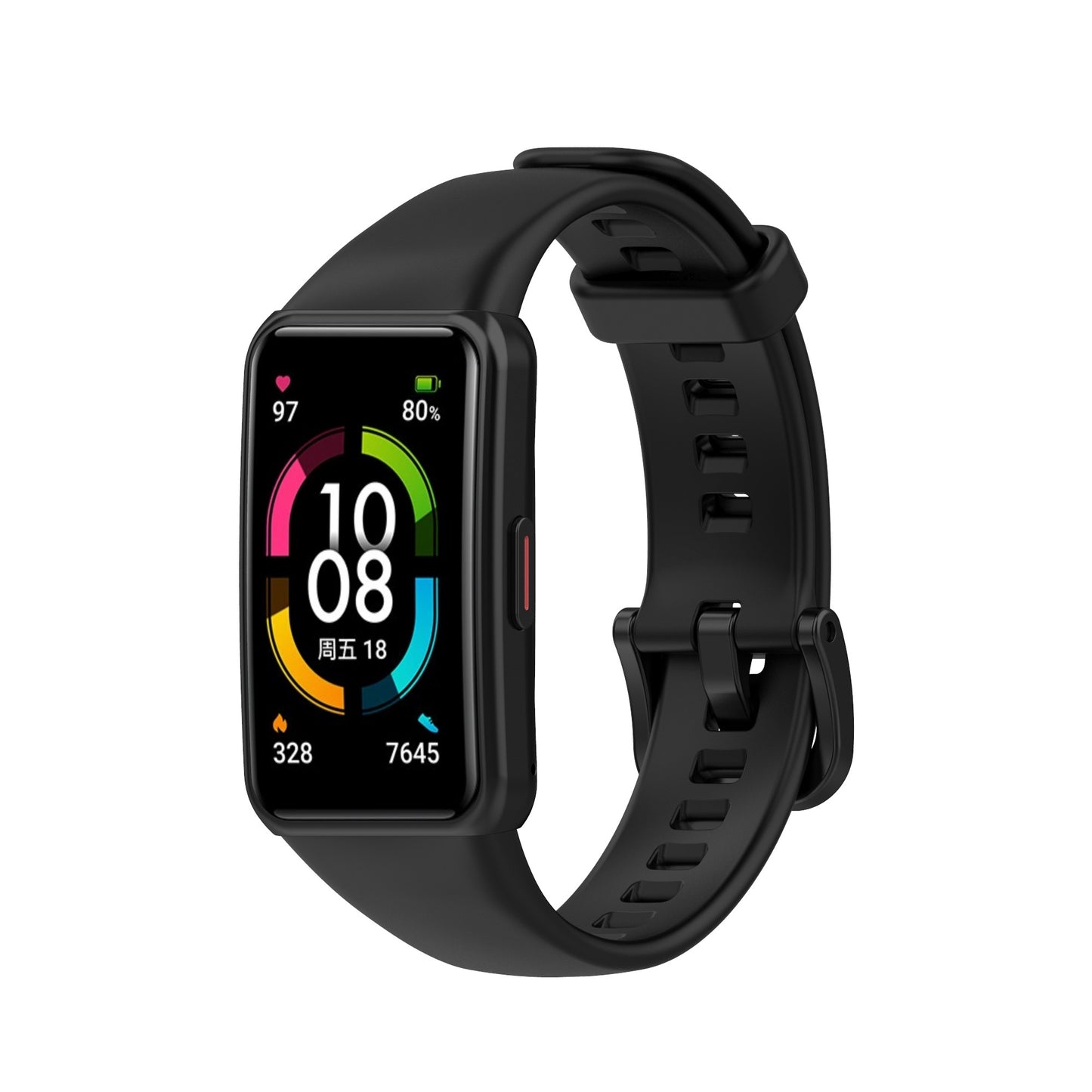 Correia de Silicone Huawei Band 6 - Preto