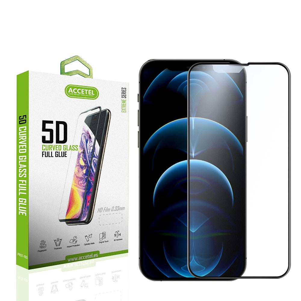 Película de Vidro 5D Full Glue iPhone 12 6.1" Preto