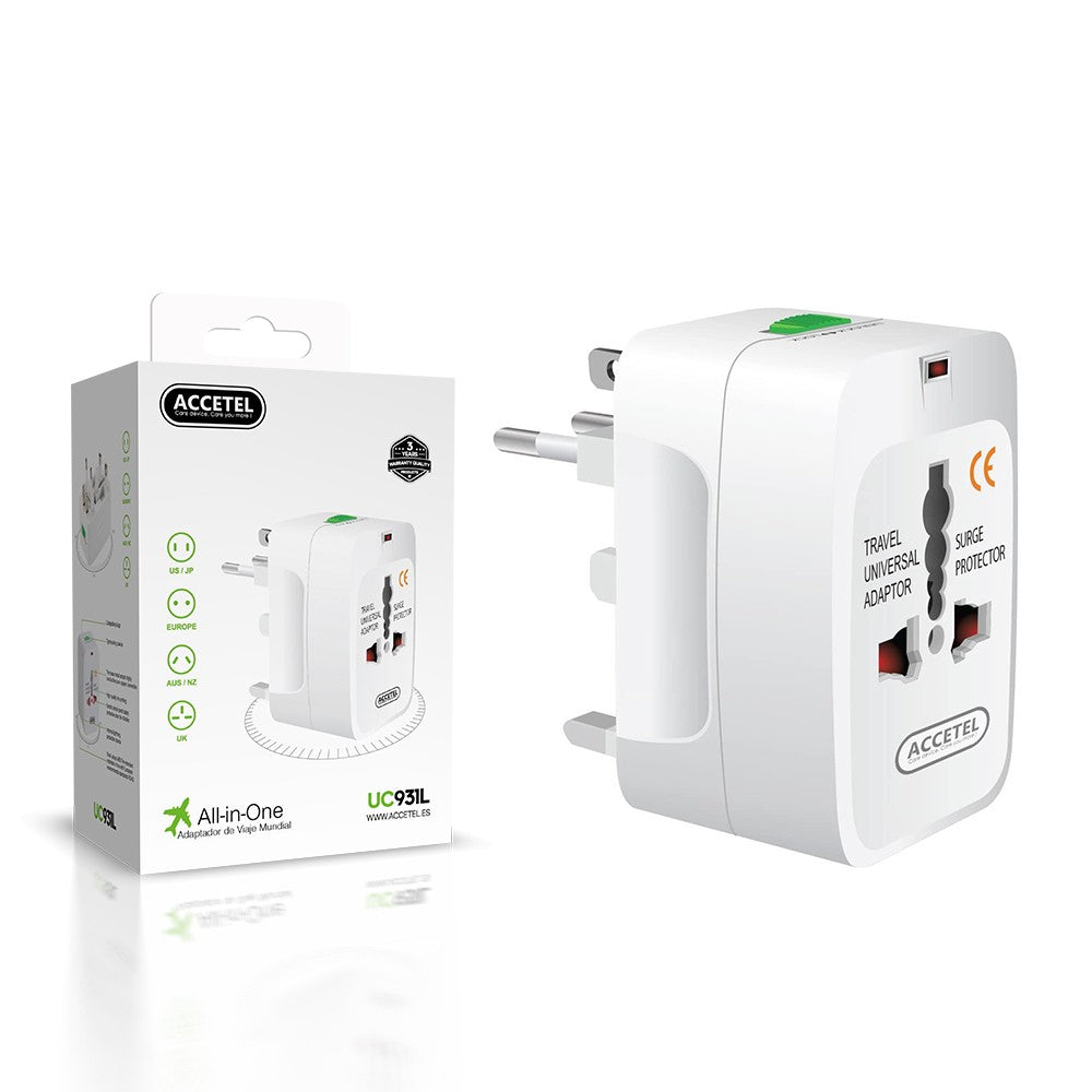Adaptador de Plugue Universal Mundial (Tudo em Um)
