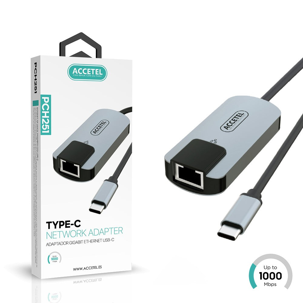 Adaptador LAN USB-C para RJ45 Gigabit Ethernet - 1000Mbps - Default Title