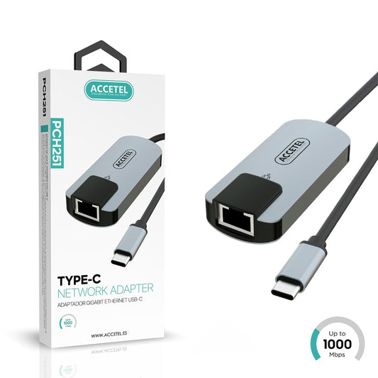 Adaptador LAN USB-C para RJ45 Gigabit Ethernet - 1000Mbps - Default Title
