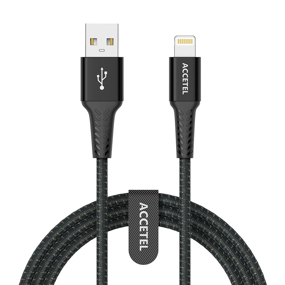 Cabo de Dados Nylon Flex 2.4A - Lightning (1M) Preto - Default Title