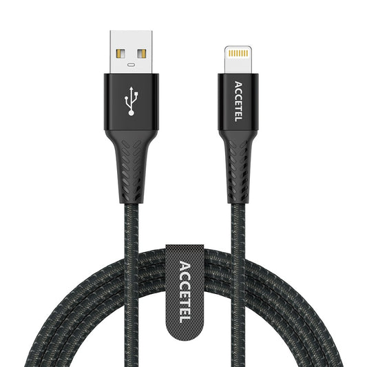 Cabo de Dados Nylon Flex 2.4A - Lightning (1M) Preto - Default Title
