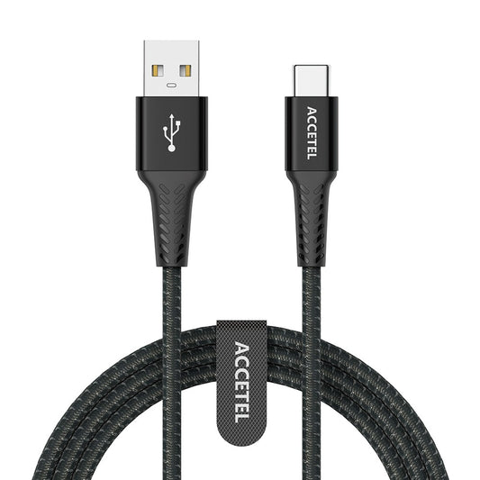 Cabo de Dados Nylon Flex 3.0A - Tipo-C (1M) Preto - Default Title