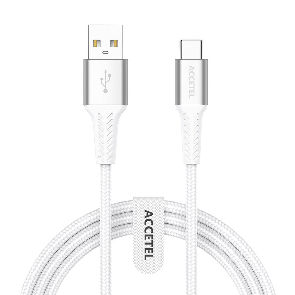 Cabo de Dados Nylon Flex 3.0A - Tipo-C (1M) Branco - Default Title