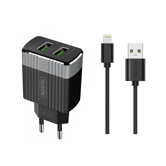 Carregador de Parede Duplo USB 3.4A - Cabo Lightning - Default Title
