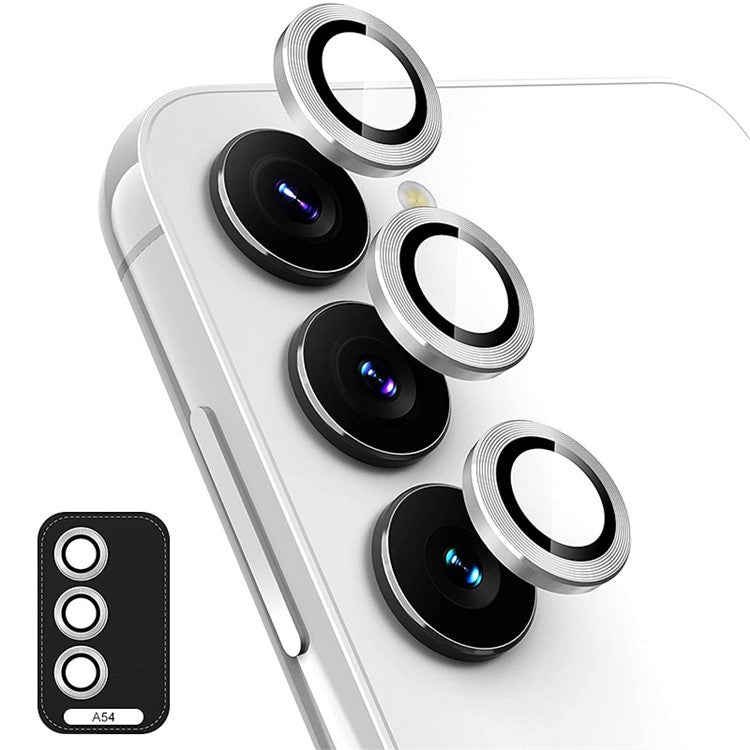 Protetor de Vidro de Lente Câmera Metálico - Galaxy A54 5G - Prata