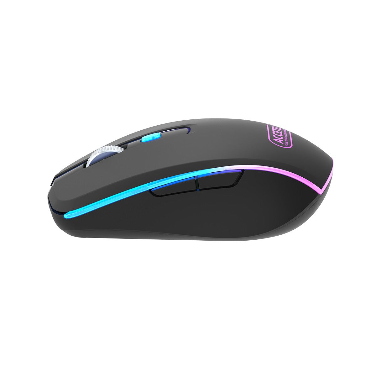 Rato Recarregável Sem Fio Bluetooth 5.2 RGB 2.4GHZ 800/1200/1600 DPI - Preto