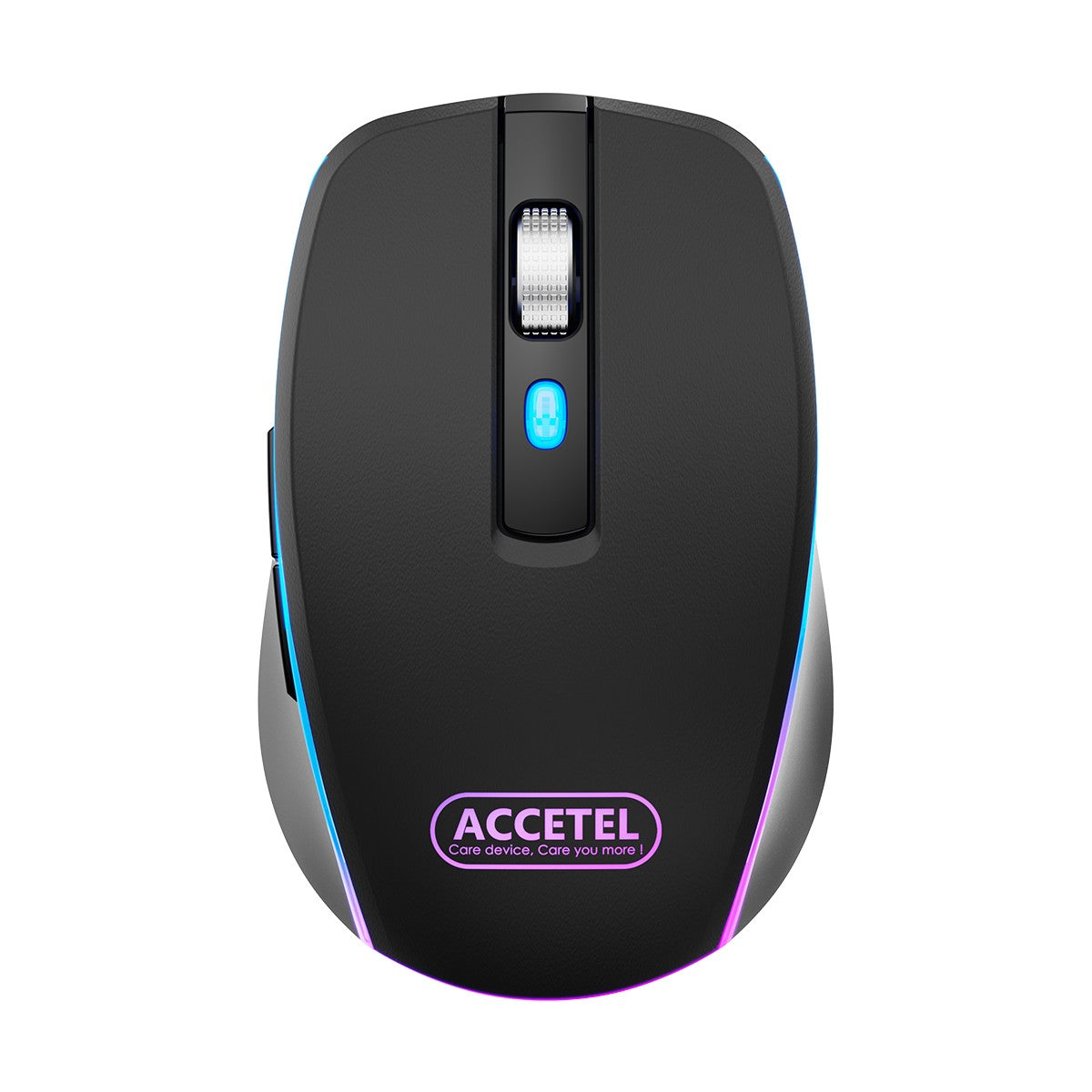 Rato Recarregável Sem Fio Bluetooth 5.2 RGB 2.4GHZ 800/1200/1600 DPI - Preto