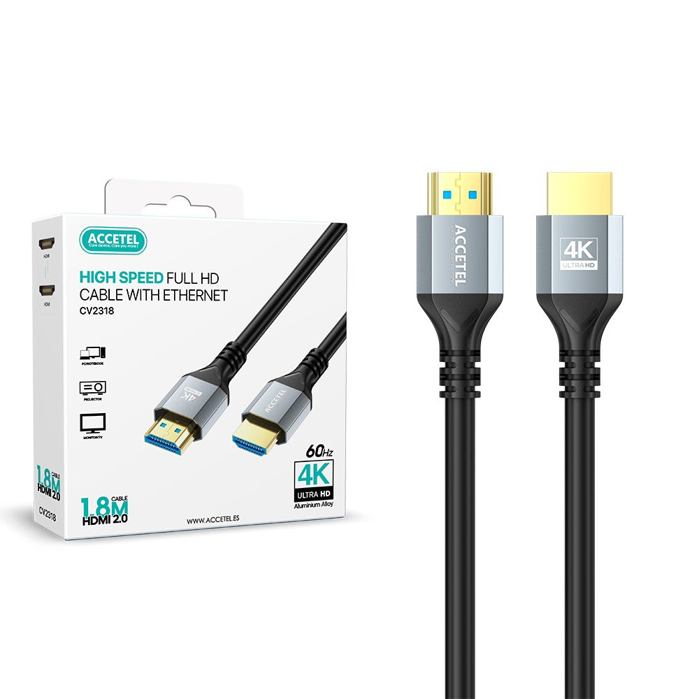 HDMI - HDMI 2.0 4K/60Hz Alumínio Cinza/Preto - (1,8M)