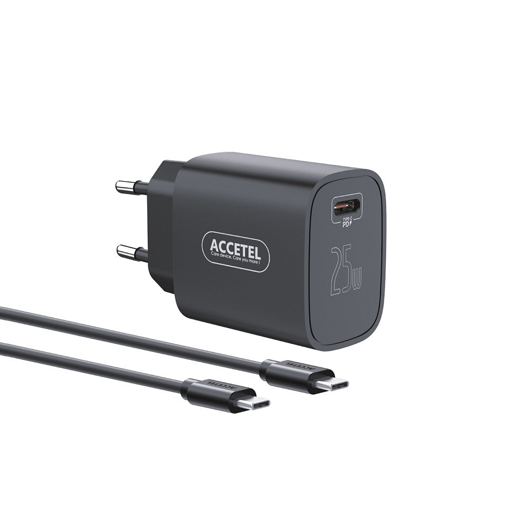 Carregador de Parede Carregamento Rápido PD 25W - Cabo USB-C para USB-C 1M - Default Title