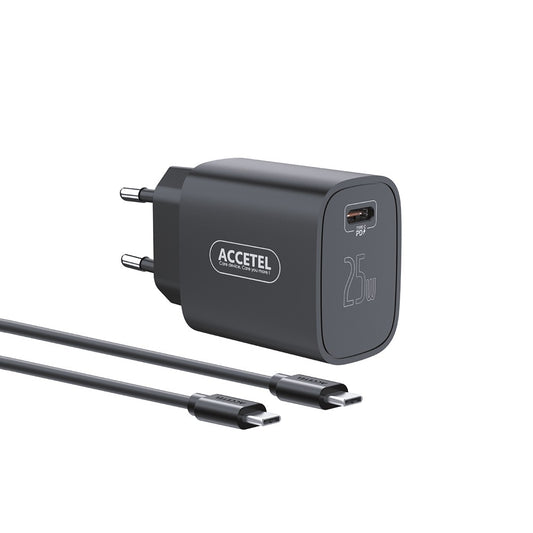 Carregador de Parede Carregamento Rápido PD 25W - Cabo USB-C para USB-C 1M - Default Title