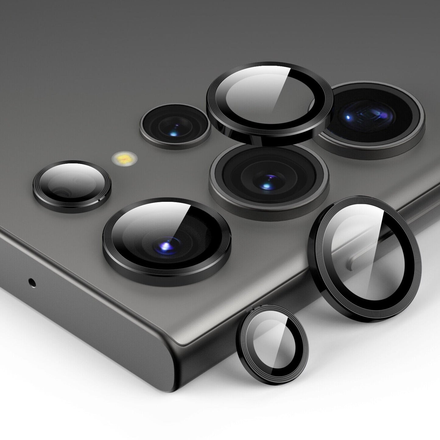 Protetor de Vidro de Lente Câmera Metálico - Galaxy S24 Ultra - Preto